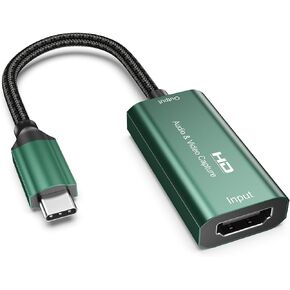 بطاقة التقاط، بطاقة التقاط فيديو SROMGEE USB C إلى HDMI، بطاقة التقاط جهاز التقاط الصوت لتسجيل البث بدقة 1080P@30 هرتز، 4K@30 هرتز للتدريس والبث والألعاب والبث المباشر ومؤتمرات الفيديو in Kuwait