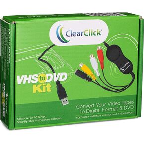 كلير كليك مجموعة في اتش اس الى دي في دي للكمبيوتر وماك - جهاز USB وبرامج وتعليمات ودعم فني - التقاط الفيديو من في سي ار وفي اتش اس وهاي 8 وكاميرات الفيديو وانظمة الالعاب in Kuwait