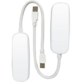 مصباح FINENIC USB LED للقراءة الليلية باللون الأبيض، 2 عبوة، مصباح قراءة طبيعي محمول 5 فولت 2.5 وات مع رقبة مرنة، حماية للعين، مصباح ليلي للجيب داخلي وخارجي in Kuwait