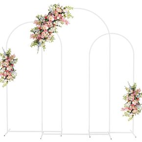 Fomcet Metal Arch Backdrop Stand 7.2FT & 5FT & 5FT Set of 3 Gold Wedding Arch Backdrop for Birthday Party Baby Shower Anniversary Ceremony Backdrop Arch Decoration