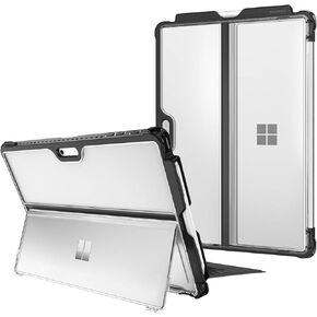 Fintie Hard Case for Microsoft Surface Pro 7 Plus/Pro 7/ Pro 6/ Pro 5/ Pro LTE, Shockproof Folio Protective Rugged Cover Compatible with Type Cover Keyboard + Original Kickstand (Frost Blue) in Kuwait