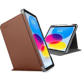 حافظة Tomtoc iPad عمودية ثلاثية الوضع متوافقة مع iPad 10 2022 الجديد مقاس 10.9 بوصة، حافظة iPad واقية مع حامل أقلام iPad، مسند مغناطيسي لـ 3 أوضاع استخدام، غطاء تنبيه/نوم تلقائي، أبيض in Kuwait