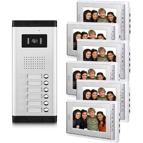 Apartment Video Intercom System, 4 Units Household Video Doorbell in Kuwait