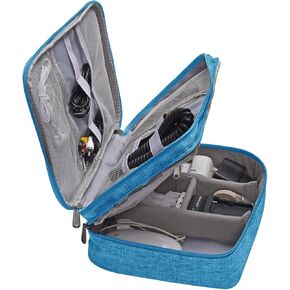 حقيبة تنظيم حقيبة الكابلات الإلكترونية من Menoeceus، حقيبة تخزين ملحقات إلكترونيات السفر، حقيبة أدوات السفر، حقيبة رقمية محمولة مقاومة للماء، حقيبة تخزين حقيبة السفر لبنك الطاقة (أسود) in Kuwait