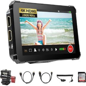 شاشة كاميرا تسجيل Desview V5 2800nits شاشة لمس ميدانية تسجيل شاشة كاملة الوضوح IPS 178 درجة زاوية عرض مع 3D Lut Waveform VectorScope الرسم البياني الذروة التركيز 4K HDMI جميع المعادن in Kuwait