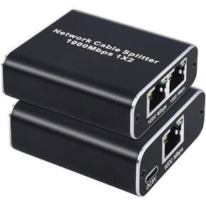RJ45 Ethernet Splitter, Tendak 1000Mbps Ethernet Splitter 1 to 2 High Speed, Internet Splitter with USB Power Cable, Network Splitter for Cat5/Cat5e/Cat6/Cat7, 2 Devices Simultaneous Networking in Saudi Arabia
