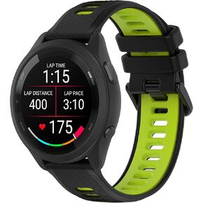 حزام بديل لسوار ساعة Garmin Forerunner 265، حزام سيليكون ناعم يناسب Garmin Forerunner 265/255/745/ Venu 2/Active/Vivoactive 4 GPS Running Smartwatch