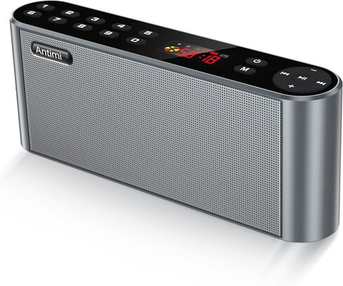مكبر صوت بلوتوث أنتيمي، مشغل راديو FM، مشغل MP3 ستيريو لاسلكي محمول مع صوت عالي الدقة، ميكروفون مدمج، صوت عالي الوضوح وصوت جهير محسن in Saudi Arabia