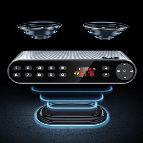 مكبر صوت بلوتوث أنتيمي، مشغل راديو FM، مشغل MP3 ستيريو لاسلكي محمول مع صوت عالي الدقة، ميكروفون مدمج، صوت عالي الوضوح وصوت جهير محسن in Saudi Arabia