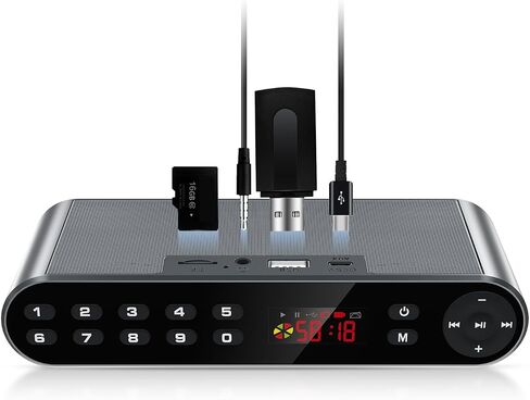 مكبر صوت بلوتوث أنتيمي، مشغل راديو FM، مشغل MP3 ستيريو لاسلكي محمول مع صوت عالي الدقة، ميكروفون مدمج، صوت عالي الوضوح وصوت جهير محسن in Saudi Arabia
