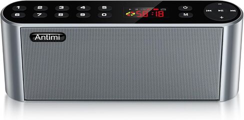 مكبر صوت بلوتوث أنتيمي، مشغل راديو FM، مشغل MP3 ستيريو لاسلكي محمول مع صوت عالي الدقة، ميكروفون مدمج، صوت عالي الوضوح وصوت جهير محسن in Saudi Arabia