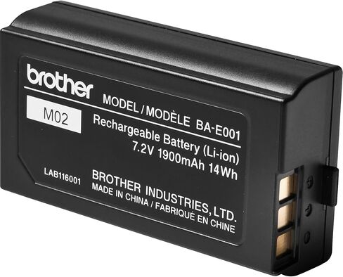 Brother BA-E001 Rechargeable Lithium Ion (Li-ion) Battery for P-touch Label Makers, Black in Saudi Arabia