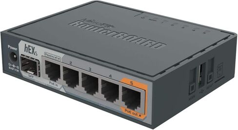 Mikrotik hEX S RB760iGS Router 5X Gigabit Ethernet, SFP, Dual Core 880MHz CPU in Saudi Arabia