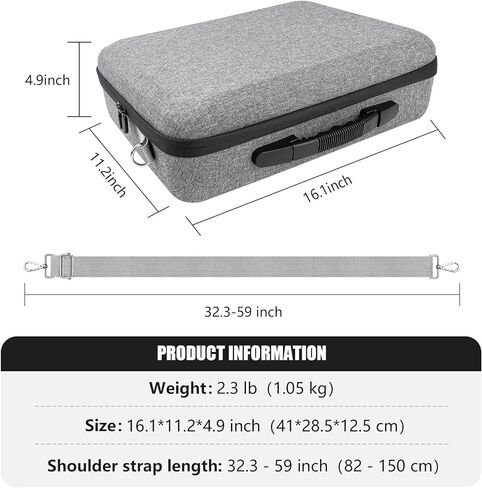 شنطة افاتا صلبة لحمل دي جيه اي افاتا اف بي في من امازير، شنطة حمل محمولة للسفر لملحقات درون دي جيه اي افات (متوافقة مع نظارات دي جيه اي انتيجرا ونظارات V2 ونظارات 2), ترقية سعة كبيرة, ترقية سعة كبيرة in Kuwait