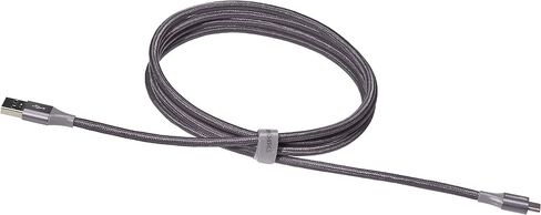 Amazon Basics USB-C to USB-A 2.0 Fast Charger Cable, Nylon Braided Cord, 480Mbps Speed, USB-IF Certified, for Apple iPhone 15, iPad, Samsung Galaxy, Tablets, Laptops, 6 Foot, Dark Gray in Saudi Arabia