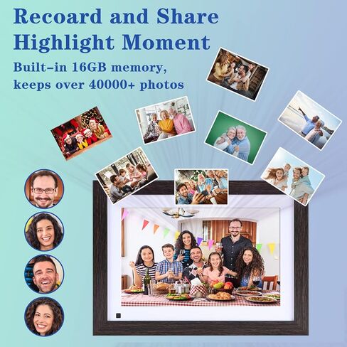 إطار صورة رقمي إلكتروني مقاس 10 بوصات من CRUGLA كهدية للعودة إلى المدرسة، سعة تخزين 16 جيجابايت واي فاي، تدوير تلقائي، شاشة لمس IPS عالية الدقة 1280 × 800، إعداد سهل لمشاركة الصور عبر تطبيق Frameo in Kuwait