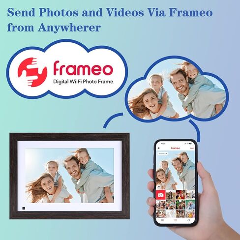 إطار صورة رقمي إلكتروني مقاس 10 بوصات من CRUGLA كهدية للعودة إلى المدرسة، سعة تخزين 16 جيجابايت واي فاي، تدوير تلقائي، شاشة لمس IPS عالية الدقة 1280 × 800، إعداد سهل لمشاركة الصور عبر تطبيق Frameo in Kuwait