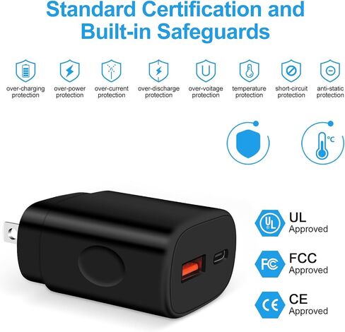 25W Super Fast Charger Type C Dual Port Samsung Fast Charging Block for Galaxy Z Flip 5/A14 5G/A54/A13/A23/S23/S23 Ultra/Z Fold 5/M34/A24/S21 FE,PD 3.0 USB C Cube Box Plug Adapter for iPhone 15 14 13 in Kuwait