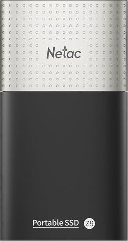 Netac 250GB Portable SSD USB 3.2 Gen 2 (10 Gbps, Type-C) External Solid State Drive Backup Slim Drive for File Storage/Business Travel Essential, Rapid Read & Write Low Noise, Z9 in Kuwait
