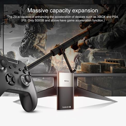 Netac 250GB Portable SSD USB 3.2 Gen 2 (10 Gbps, Type-C) External Solid State Drive Backup Slim Drive for File Storage/Business Travel Essential, Rapid Read & Write Low Noise, Z9 in Kuwait