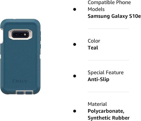 OtterBox Defender Series Screenless Edition Case for Samsung Galaxy S10E - Case Only - Belt Clip Holster Not Included - Non-Retail Packaging - Big Sur in Kuwait