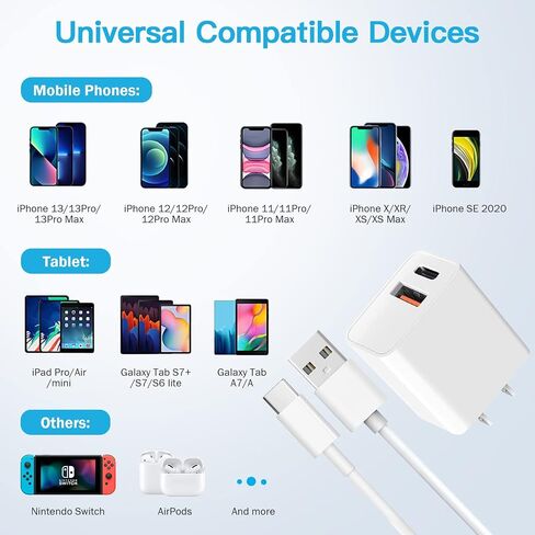 شاحن USB C، Apple Watch Series 8، كتلة شاحن iPhone 14، شاحن حائط USB C، كتلة شحن سريع، شاحن LXSOSO 20 واط متوافق مع مكعب شاحن iPhone 13 Pro Max الجديد لساعة Apple in Kuwait