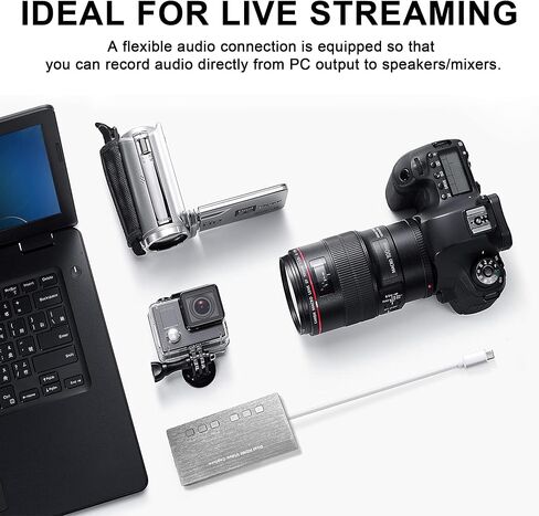 جوي يوزدنج تسجيل فيديو HDMI مزدوج، تسجيل فيديو وصوت عالي الأداء بتقنية FHD عالية الدقة in Kuwait