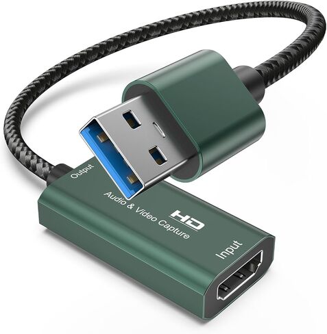 بطاقة التقاط الفيديو، بطاقة التقاط HDMI 4K، تسجيل فيديو صوتي من USB إلى HDMI بدقة 1080P@30 هرتز، 4K@30 هرتز للتدريس والبث والألعاب والبث المباشر ومؤتمرات الفيديو in Kuwait