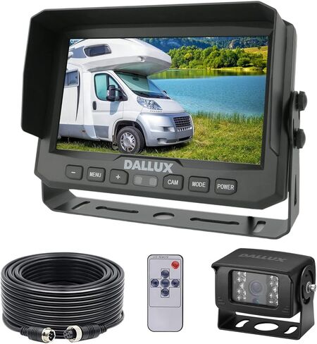 Bus Truck Vehicle Backup Cameras Wide View Angle cab cam Rearview Reverse Waterproof Night Vision 4 PIN Cam for Travel Trailer/Pickup/Van/RV Camper/Motor Home (12V,package not include extension cable) in Kuwait