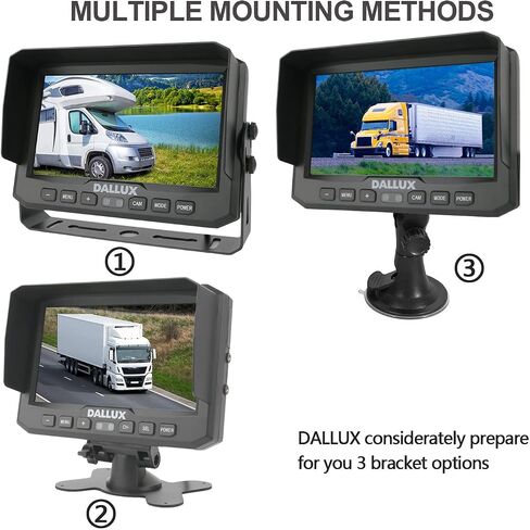 Bus Truck Vehicle Backup Cameras Wide View Angle cab cam Rearview Reverse Waterproof Night Vision 4 PIN Cam for Travel Trailer/Pickup/Van/RV Camper/Motor Home (12V,package not include extension cable) in Kuwait