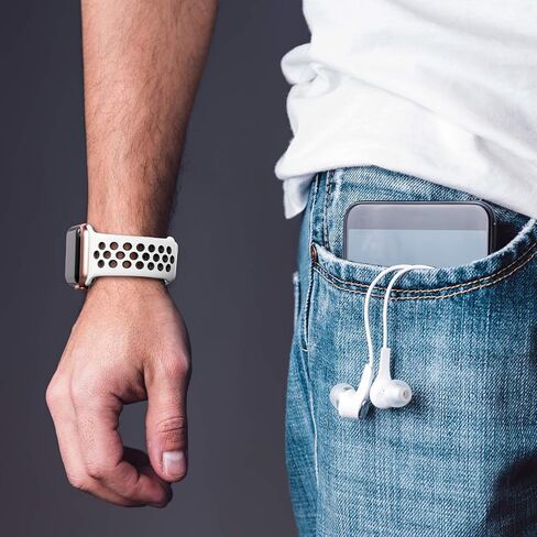 أحزمة Lerobo الرياضية البديلة المتوافقة مع Apple Watch SE/Ultra iWatch Series 8 7 6 5 4 3 2 1 - 44 مم 42 مم 45 مم 49 مم 41 مم 40 مم 38 مم، حزام سيليكون ناعم مسامي للرجال والنساء، 3 عبوات in Kuwait