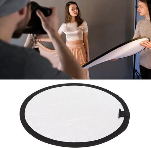 2 in 1 Reflector Photography Foldable Round Bounce Board Light Diffuser Portable Collapsible Disc Reflector for Photography Photo Studio Lighting Outdoor Lighting in Saudi Arabia