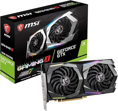 MSI Gaming GeForce GTX 1660 Ti 192-bit HDMI/DP 6GB GDRR6 HDCP Support DirectX 12 Dual Fan VR Ready OC Graphics Card (GTX 1660 TI GAMING X 6G) in Saudi Arabia