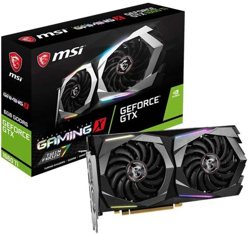 MSI Gaming GeForce GTX 1660 Ti 192-bit HDMI/DP 6GB GDRR6 HDCP Support DirectX 12 Dual Fan VR Ready OC Graphics Card (GTX 1660 TI GAMING X 6G) in Saudi Arabia