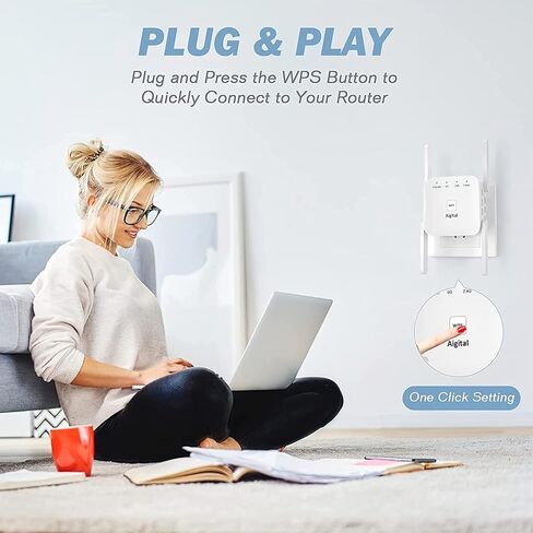 أحدث موسع واي فاي لعام 2023، مكرر واي فاي بسرعة 1200 ميجا بت في الثانية، معزز واي فاي صغير، معزز إنترنت ثنائي النطاق مع منفذ إيثرنت، إعداد سريع لزر WPS، معزز إشارة لاسلكية منزلية يغطي مساحة تصل إلى 3000 قدم مربع in Kuwait