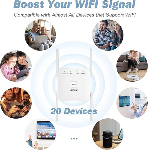 أحدث موسع واي فاي لعام 2023، مكرر واي فاي بسرعة 1200 ميجا بت في الثانية، معزز واي فاي صغير، معزز إنترنت ثنائي النطاق مع منفذ إيثرنت، إعداد سريع لزر WPS، معزز إشارة لاسلكية منزلية يغطي مساحة تصل إلى 3000 قدم مربع in Kuwait