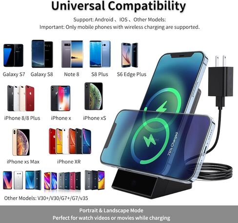 ASIEVIE Wireless Charger + Home Security Indoor with WiFi Hidden Spy Nanny Camera APP Control Motion Dection in Kuwait