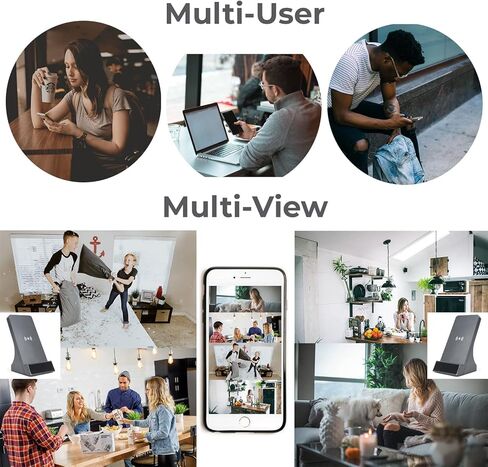 ASIEVIE Wireless Charger + Home Security Indoor with WiFi Hidden Spy Nanny Camera APP Control Motion Dection in Kuwait