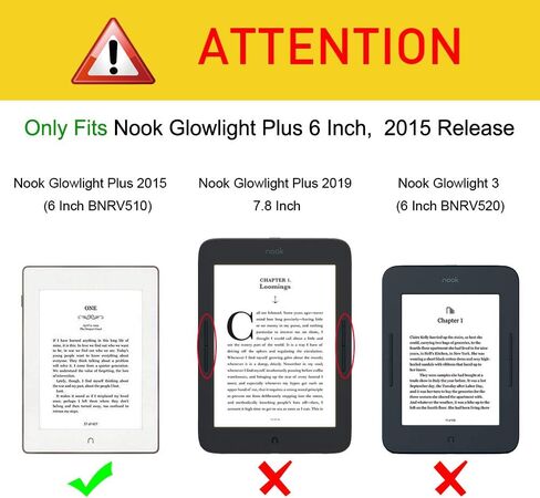 Fintie Case for Nook GlowLight Plus (Previous Gen 6 inch - Barnes & Noble 2015 Model BNRV510) Case, Premium PU Leather Slim Cover, NOT Fit 7.8 Inch 2019 New Version, Love Tree in Saudi Arabia