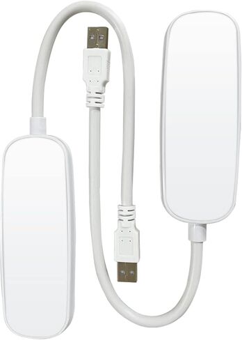 مصباح FINENIC USB LED للقراءة الليلية باللون الأبيض، 2 عبوة، مصباح قراءة طبيعي محمول 5 فولت 2.5 وات مع رقبة مرنة، حماية للعين، مصباح ليلي للجيب داخلي وخارجي in Kuwait