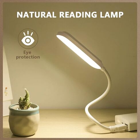 مصباح FINENIC USB LED للقراءة الليلية باللون الأبيض، 2 عبوة، مصباح قراءة طبيعي محمول 5 فولت 2.5 وات مع رقبة مرنة، حماية للعين، مصباح ليلي للجيب داخلي وخارجي in Kuwait