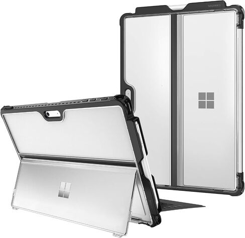 Fintie Hard Case for Microsoft Surface Pro 7 Plus/Pro 7/ Pro 6/ Pro 5/ Pro LTE, Shockproof Folio Protective Rugged Cover Compatible with Type Cover Keyboard + Original Kickstand (Frost Blue) in Kuwait