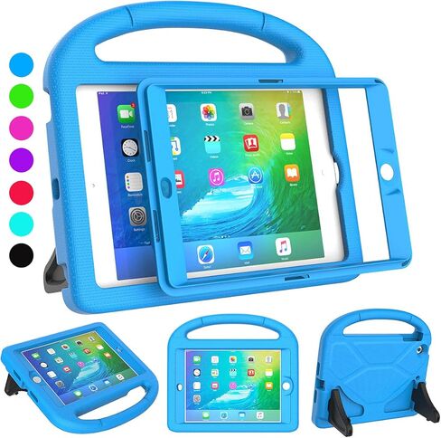 حافظة SUPLIK iPad Mini 1/2/3 للأطفال، واقي شاشة مدمج، غطاء واقٍ متين مقاوم للصدمات مع حامل بمقبض لجهاز Apple iPad Mini 1st/2nd/3rd الجيل 7.9 بوصة، أزرق in Kuwait