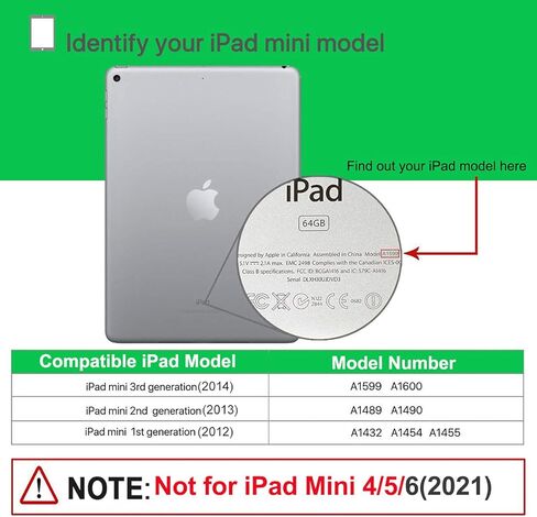 حافظة SUPLIK iPad Mini 1/2/3 للأطفال، واقي شاشة مدمج، غطاء واقٍ متين مقاوم للصدمات مع حامل بمقبض لجهاز Apple iPad Mini 1st/2nd/3rd الجيل 7.9 بوصة، أزرق in Kuwait