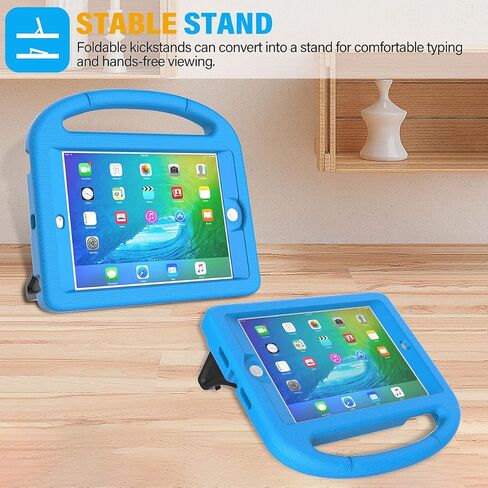 حافظة SUPLIK iPad Mini 1/2/3 للأطفال، واقي شاشة مدمج، غطاء واقٍ متين مقاوم للصدمات مع حامل بمقبض لجهاز Apple iPad Mini 1st/2nd/3rd الجيل 7.9 بوصة، أزرق in Kuwait