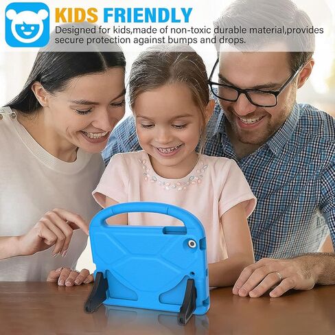 حافظة SUPLIK iPad Mini 1/2/3 للأطفال، واقي شاشة مدمج، غطاء واقٍ متين مقاوم للصدمات مع حامل بمقبض لجهاز Apple iPad Mini 1st/2nd/3rd الجيل 7.9 بوصة، أزرق in Kuwait