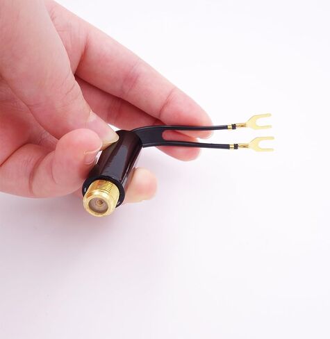 Matching Transformer, 4-Pack Gold Plated 75 Ohm to 300 Ohm Adapter, UHF/VHF/FM Balun Transformer Converter with F Type Female Jack Coax Coaxial Connector for TV Satellite Aerial FM AM Antenna in Kuwait
