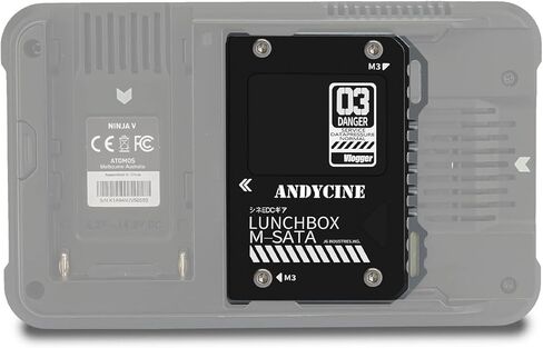 ANDYCINE Lunchbox Black Color Magnalium Case for mSATA SSD Enclosure Compatible for Samsung T5 Compatible for Atomos Ninja V ,V+ in Kuwait
