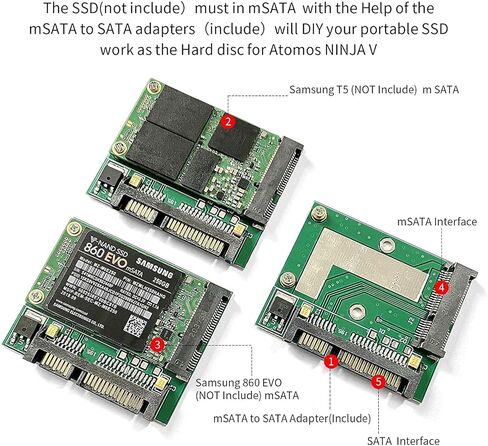 ANDYCINE Lunchbox Black Color Magnalium Case for mSATA SSD Enclosure Compatible for Samsung T5 Compatible for Atomos Ninja V ,V+ in Kuwait