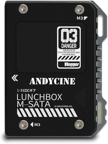 ANDYCINE Lunchbox Black Color Magnalium Case for mSATA SSD Enclosure Compatible for Samsung T5 Compatible for Atomos Ninja V ,V+ in Kuwait